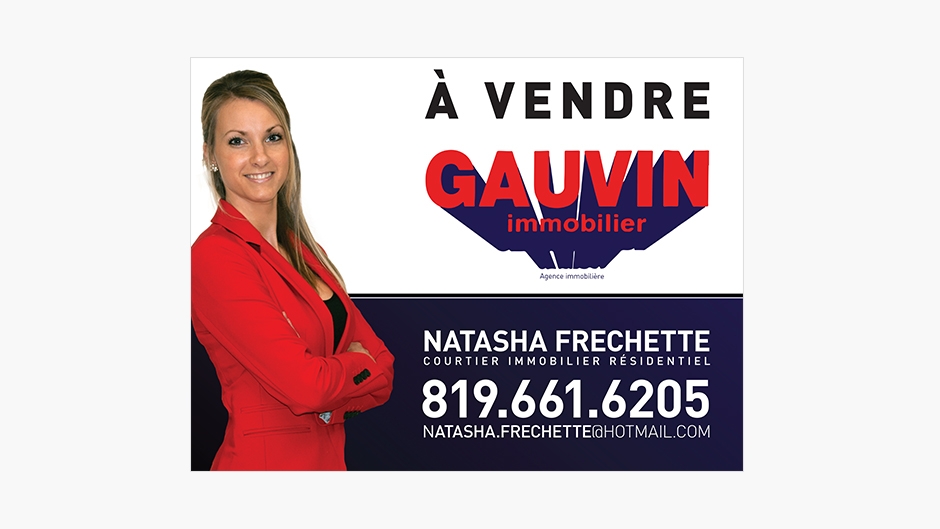 Gauvin Immobilier Pancarte Sign