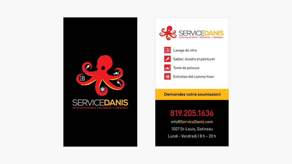 Service Danis Cartes d'affaires Business cards